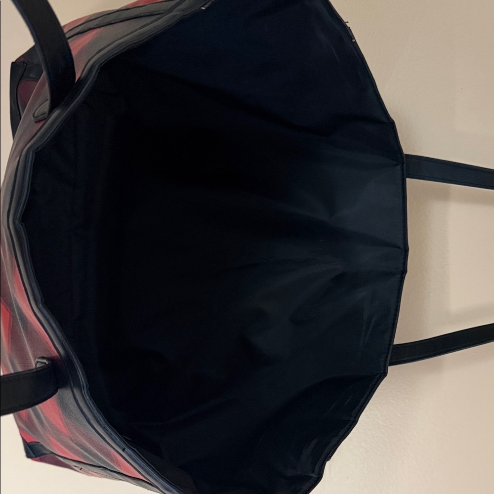 Victoria's Secret Red and Black Plaid Tote - Picture 3 of 3